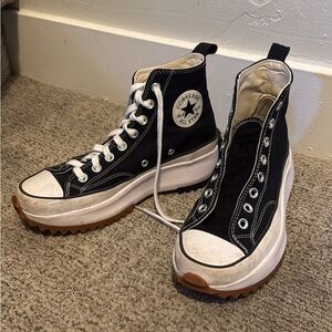 Converse Black and White Platform High-Tops
